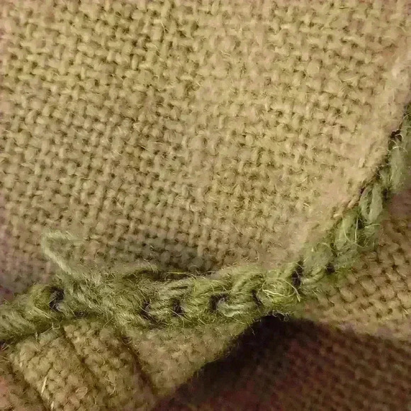 OLGA FISCH FOLKLORE ECUADOR BURLAP WOOL EMBROIDERED OVERSIZED KIMONO JACKET - Picture 13 of 15